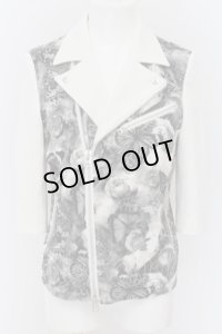 CIVARIZE /  Sacrifice 7分袖切り替えポンチライダースジャケット 46 ホワイト O-24-07-15-013-CI-ja-YM-OS