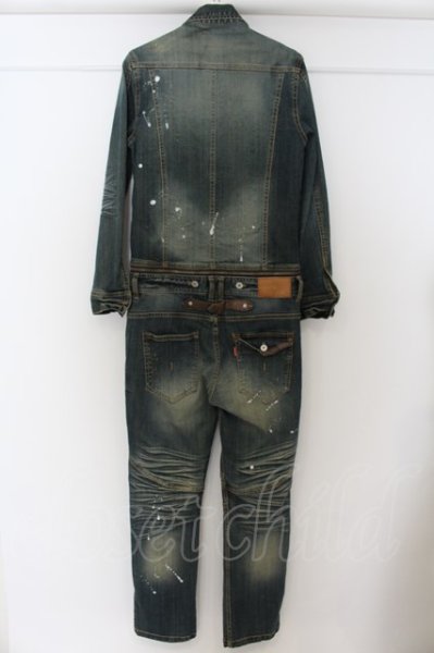 画像7: TORNADO MART / ペインティングダメージヴィンテージデニムジャンプスーツ M インディゴ O-24-07-15-001-TO-ou-YM-ZT-ML022 (7)