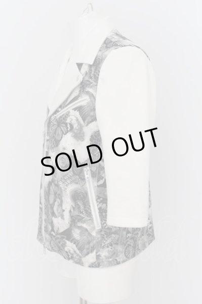 画像2: CIVARIZE /  Sacrifice 7分袖切り替えポンチライダースジャケット 46 ホワイト O-24-07-15-013-CI-ja-YM-OS (2)