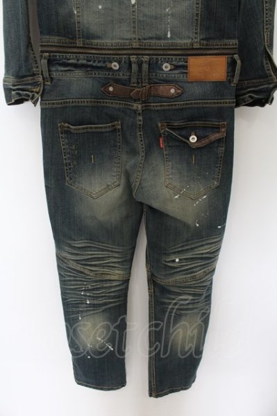 画像9: TORNADO MART / ペインティングダメージヴィンテージデニムジャンプスーツ M インディゴ O-24-07-15-001-TO-ou-YM-ZT-ML022 (9)