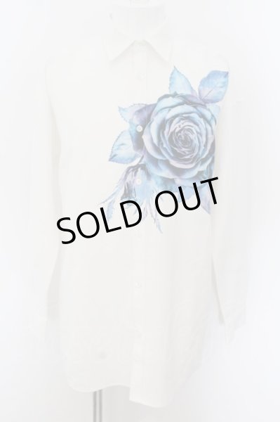 画像1: CIVARIZE / THE HOOPERS コラボローズロングシャツ 44 ホワイト O-24-07-21-039-CI-sh-YM-OS (1)