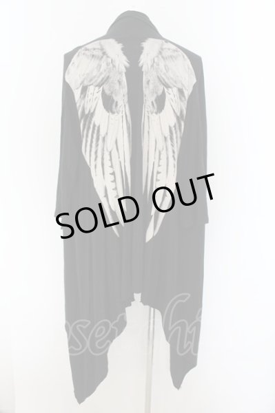 画像1: CIVARIZE / Apstole バックフェザー5分袖カーディガン 44 ブラック O-24-07-21-005-CI-to-YM-OS (1)