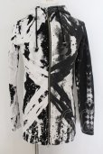 画像1: CIVARIZE / Code 総柄バイカラーデザインパーカー 44 ブラックｘホワイト O-24-07-21-046-CI-to-YM-ZS (1)
