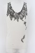 画像1: CIVARIZE / フェザーネックプリントタンクトップ 46 ホワイト O-24-07-21-006-CI-to-YM-OS (1)