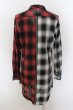 画像2: CIVARIZE / バックZIPドッキングチェックシャツ 44 グレーｘレッド O-24-07-21-054-CI-sh-YM-ZY (2)