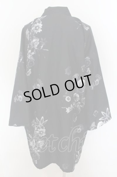 画像2: CIVARIZE / Culture フラワー総柄着物カーディガン F ブラック O-24-07-21-057-CI-to-YM-OS (2)