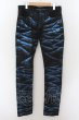 画像1: CIVARIZE / Effect 箔加工スキニーパンツ 46 ブラックxブルー O-24-07-21-071-CI-pa-YM-ZT119 (1)