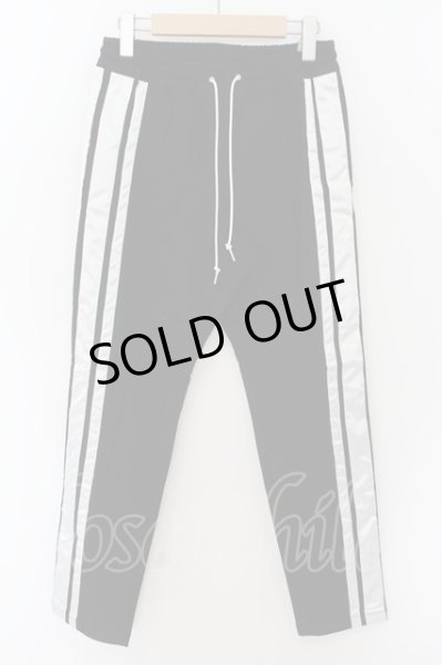 画像1: TORNADO MART / ピンタックサイドラインパンツ S ブラックｘシルバー O-24-07-21-075-TO-pa-YM-ZT059 (1)