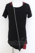 画像1: CIVARIZE / Betrayal アンサンブルジッパーTシャツ 46 ブラックxレッド O-24-07-21-011-CI-to-YM-OS (1)