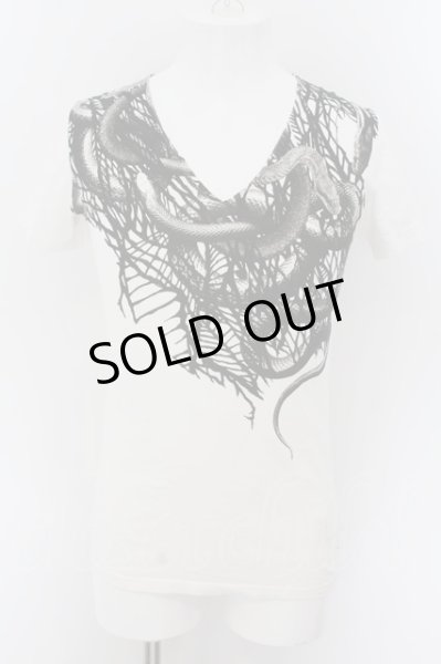 画像1: CIVARIZE / Boa パイソンプリントTシャツ 44 ホワイト O-24-07-21-027-CI-ts-YM-OS (1)