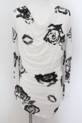 CIVARIZE / Various薔薇総柄ドレープカットソー 44 ホワイト O-24-07-21-031-CI-to-YM-ZT305
