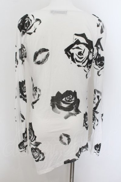 画像2: CIVARIZE / Various薔薇総柄ドレープカットソー 44 ホワイト O-24-07-21-031-CI-to-YM-ZT305 (2)