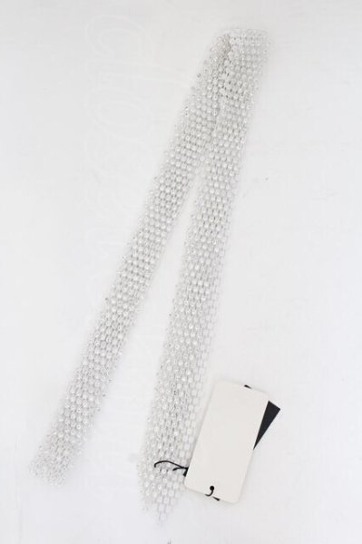 画像1: NO ID. / Glitterナロータイ ONE ホワイト O-24-07-23-048-NO-ac-YM-ZT068 (1)