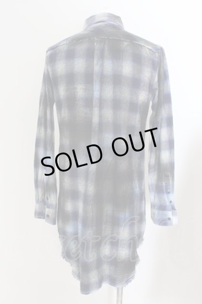 画像3: CIVARIZE / Wasp 裾ジップロングチェックシャツ 46 ブルー O-24-07-23-015-CI-sh-YM-ZS (3)