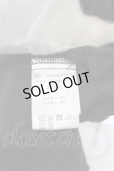 画像3: NO ID. / ドレープラップ7分袖ガウン ONE ブラック O-24-07-23-025-NO-to-YM-OS (3)