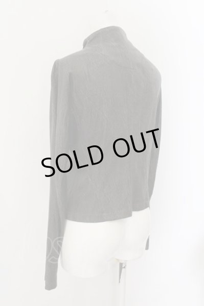 画像3: bajra / クラックフェイクレザーノーカラーシングルライダースジャケット 2 ダークブラウン O-24-10-24-045-ba-ja-YM-ZT1028 (3)