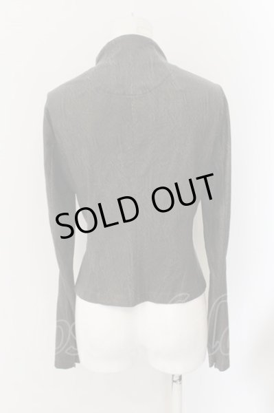 画像4: bajra / クラックフェイクレザーノーカラーシングルライダースジャケット 2 ダークブラウン O-24-10-24-045-ba-ja-YM-ZT1028 (4)