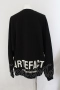 A.F ARTEFACT / RAGLAN SWEAT TOP プルオーバー 3 ブラック O-24-10-24-054-A.-to-YM-ZT289
