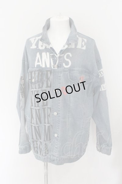 画像1: SWITCHBLADE / GRAPHIC PRINT DENIM ジャケット M インディゴ O-24-10-24-055-SW-ja-YM-M118