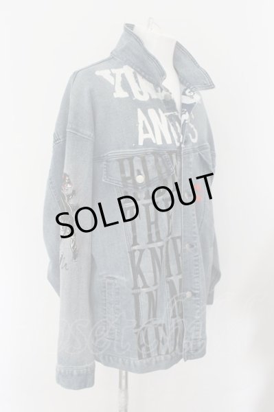 画像2: SWITCHBLADE / GRAPHIC PRINT DENIM ジャケット M インディゴ O-24-10-24-055-SW-ja-YM-M118 (2)