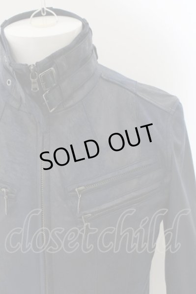 画像2: TORNADO MART / ヘアラインシングルライダースジャケット M ネイビー O-24-10-24-066-TO-ja-YM-ZT316 (2)