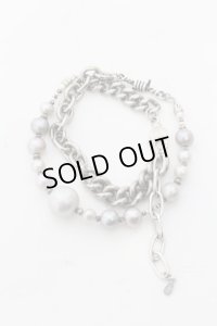 gunda / DIGITAL NECKLACE/B ネックレス  シルバーｘホワイト O-24-10-24-085-gu-ac-YM-OS