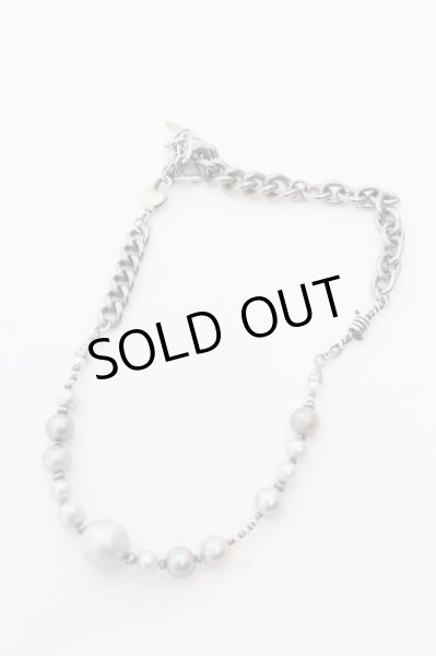 画像2: gunda / DIGITAL NECKLACE/B ネックレス  シルバーｘホワイト O-24-10-24-085-gu-ac-YM-OS (2)