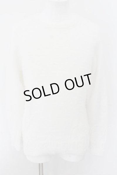 画像1: CavariA / アクリルニットソー L ホワイト O-24-10-24-012-Ca-to-YM-ZT316 (1)