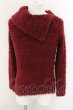 画像1: CIVARIZE / Fuzz ZIPタートルネックシャギーニットソー 44 ボルドー O-24-10-24-013-CI-to-YM-OS (1)