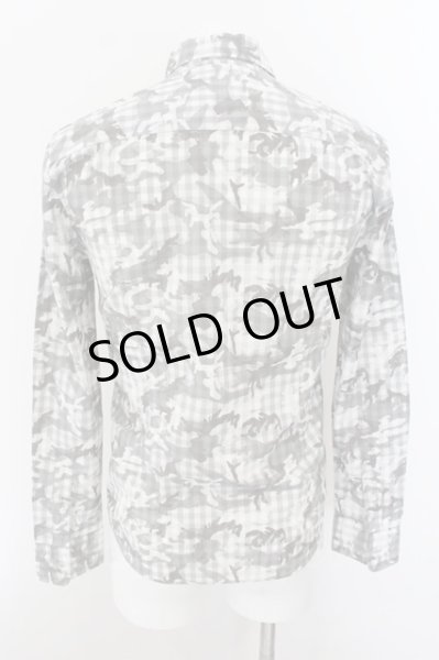 画像2: Black by VANQUISH / カモフラチェックシャツ S グレー O-24-10-24-017-Bl-sh-YM-ZT316 (2)