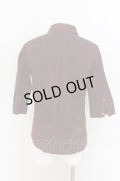 画像2: CIVARIZE / Damageコーティングウエスタン五分袖シャツ 46 ボルドー O-24-07-26-030-CI-sh-YM-OS (2)