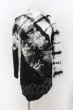 画像1: CIVARIZE / Ethosダブルガーゼムラ染ロングシャツ 44 ブラックxホワイト O-24-07-26-032-CI-sh-YM-ZS (1)