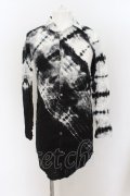 CIVARIZE / Ethosダブルガーゼムラ染ロングシャツ 44 ブラックｘホワイト O-24-07-26-032-CI-sh-YM-ZS