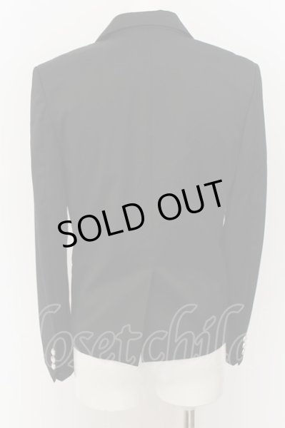 画像2: MURDER LICENSE / クリスタルボタンピークドラペルテーラードジャケット 46 ブラック O-24-07-26-034-MU-ja-YM-ZT110 (2)