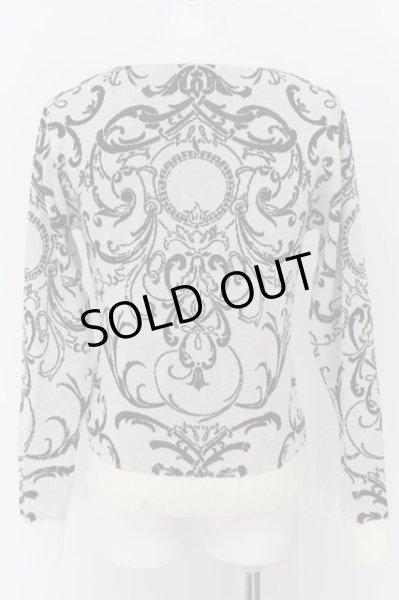 画像2: BERNINGS-SHO / ゴシック総柄ニットソー M ホワイト O-24-07-26-040-BE-to-YM-OS (2)