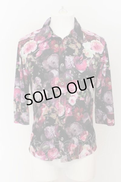 画像1: Xfrm / フラワーパターンストレッチ6部袖シャツ 3 マルチ O-24-07-26-042-Xf-sh-YM-OS (1)