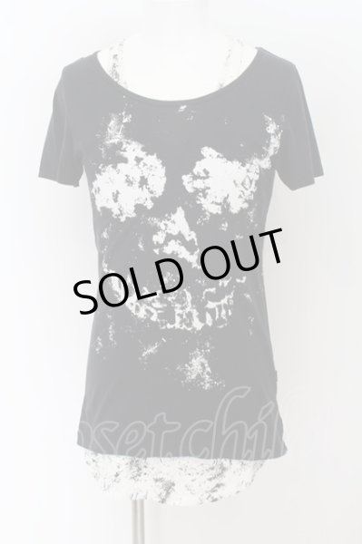画像1: CIVARIZE / Corrupt スカルプリントTシャツ＆タンクトップ 44 ブラックｘホワイト O-24-07-26-044-CI-ts-YM-OS (1)
