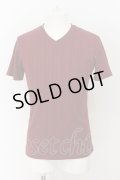 BUFFALO BOBS / ローンテレコVネックTシャツ 1-2 レッド O-24-07-26-049-BU-ts-YM-ZT109