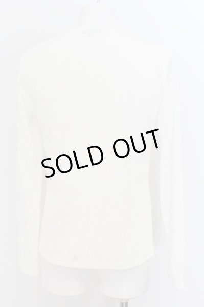 画像2: BERNINGS-SHO / ストライプジャガードVネックカットソー M ホワイト O-24-07-26-050-BE-to-YM-ZT109 (2)