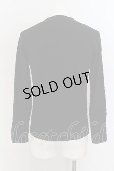 画像3: TORNADO MART / リブVネックジャガードカットソー  ブラック O-24-07-26-024-TO-to-YM-ZT110 (3)