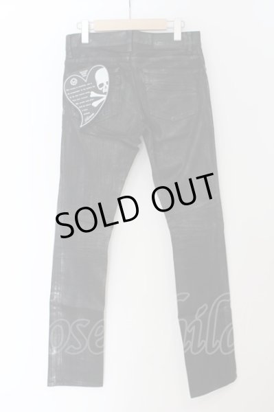 画像2: Roen / スリムストレートコーティングデニムパンツ 28 ブラック O-24-07-27-031-Ro-pa-YM-ZT252 (2)