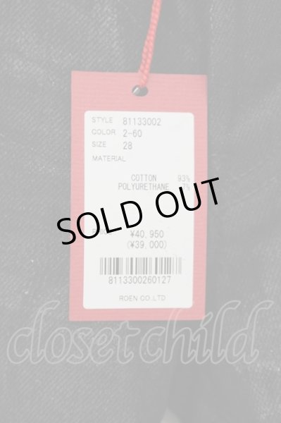 画像3: Roen / スリムストレートコーティングデニムパンツ 28 ブラック O-24-07-27-031-Ro-pa-YM-ZT252 (3)