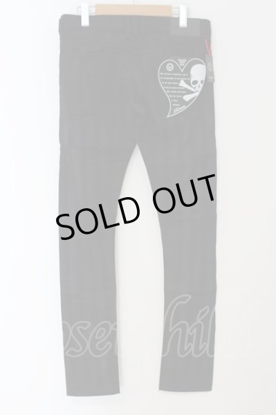 画像3: Roen / シャドウストライプストレッチスキニーパンツ 30 ブラック O-24-07-27-032-Ro-pa-YM-OS (3)