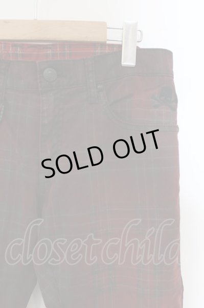 画像3: Roen / ロックスターコーティングタータンサイドレオパードパンツ 30 レッド O-24-07-27-033-Ro-pa-YM-ZT252 (3)