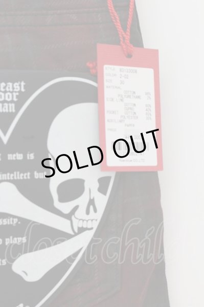 画像6: Roen / ロックスターコーティングタータンサイドレオパードパンツ 30 レッド O-24-07-27-033-Ro-pa-YM-ZT252 (6)