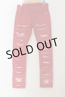 Roen / スリムストレートコーティングデニムパンツ 28 ブラック O-24