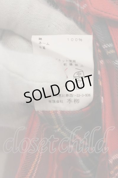 画像5: kiryuyrik / Tartan Hoodie　半袖パーカー S レッド O-24-07-27-006-ki-to-YM-OS (5)