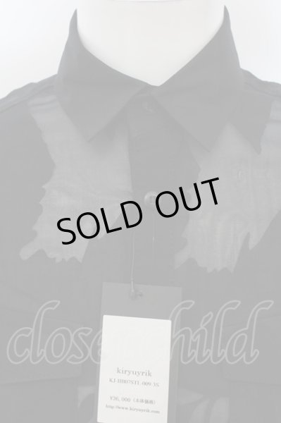 画像2: kiryuyrik / Opal Stoalシャツ S ブラック O-24-07-27-009-ki-sh-YM-ZT112 (2)