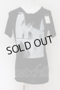 kiryuyrik / Drape Print Tシャツ S ブラック O-24-07-27-011-ki-to-YM-OS