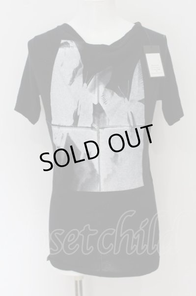 画像1: kiryuyrik / Drape Print Tシャツ S ブラック O-24-07-27-011-ki-to-YM-OS (1)